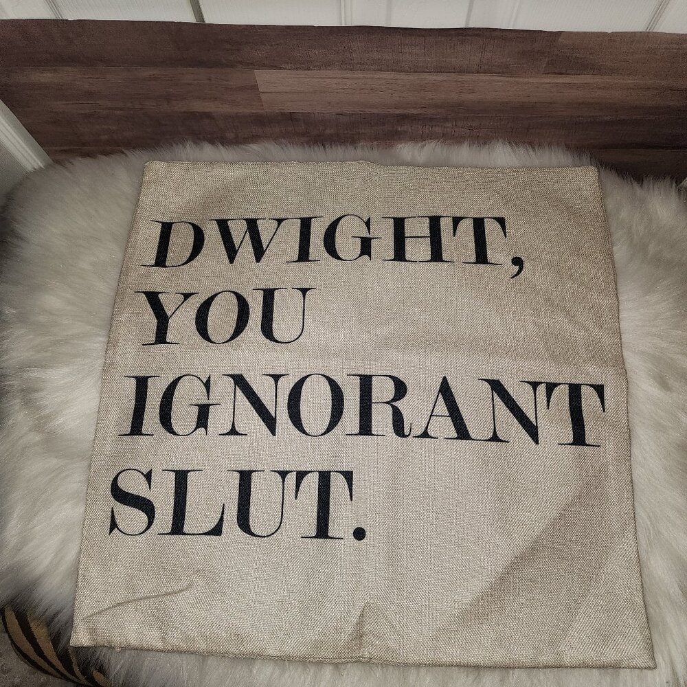 The Office “ Dwight, You Ignorant…” Pillow cover